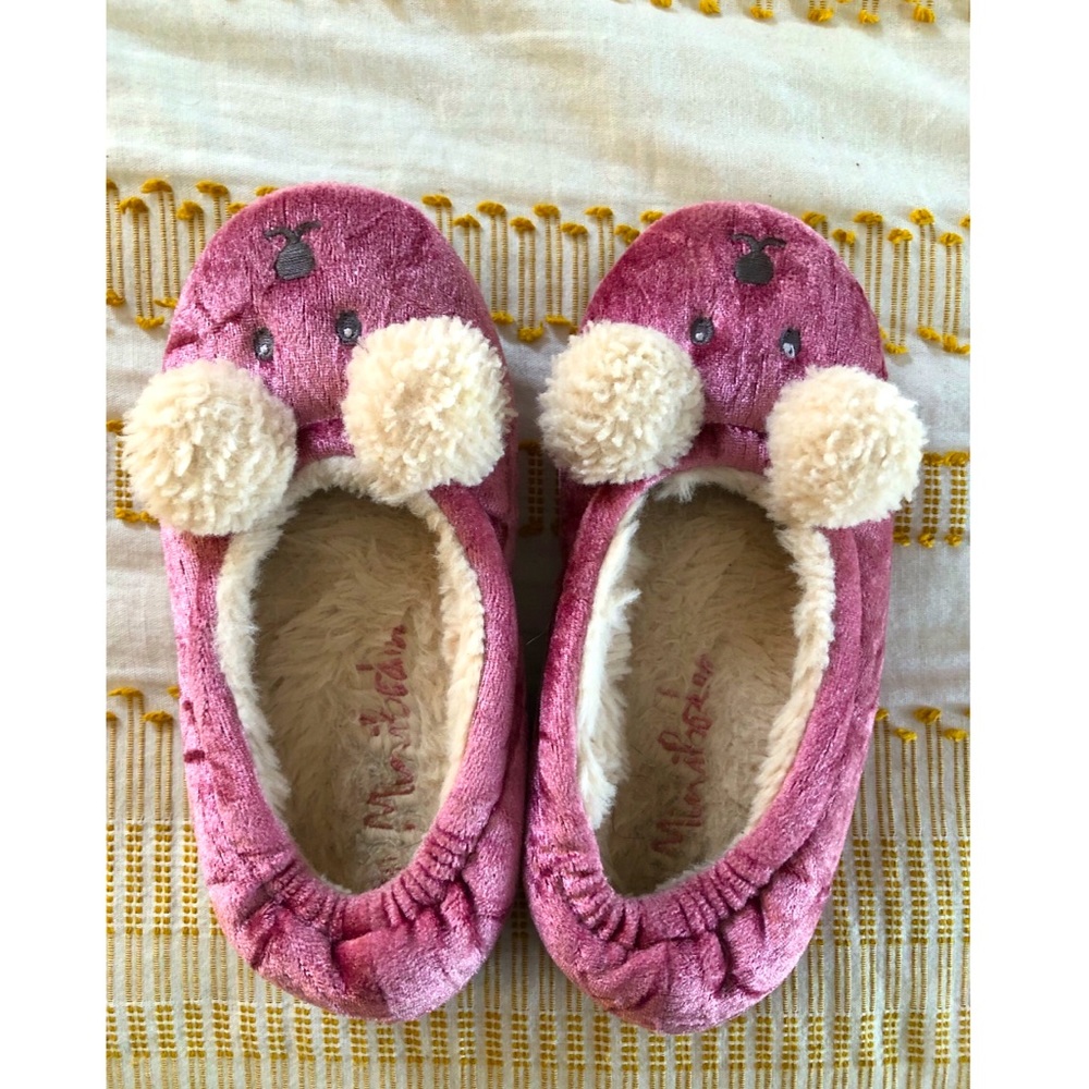 Mini Boden Velvet Slippers